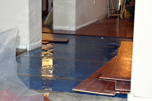 Professional Flood Cleanup technician working in Sangerville, ME